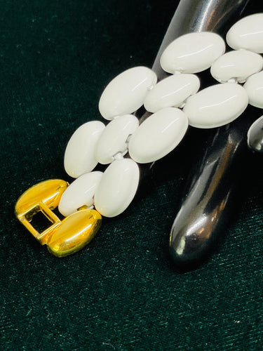Napier White and Gold Bracelet